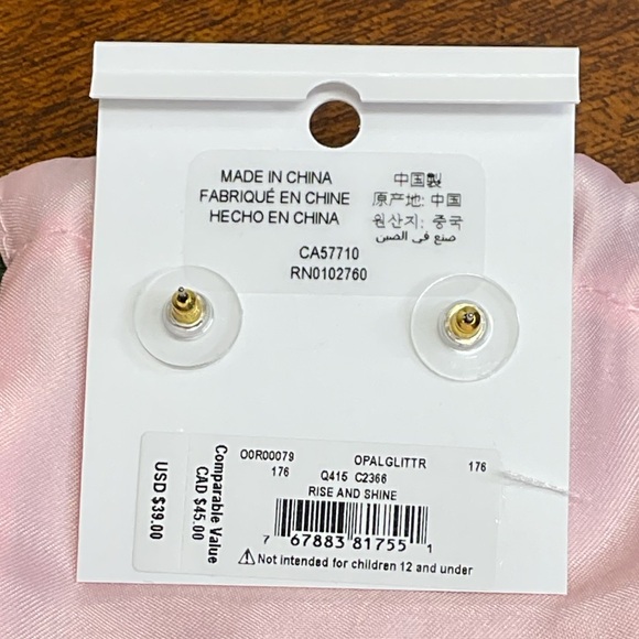 Kate Spade Opal Glitter Gumdrop Earrings NEW - Picture 3 of 5